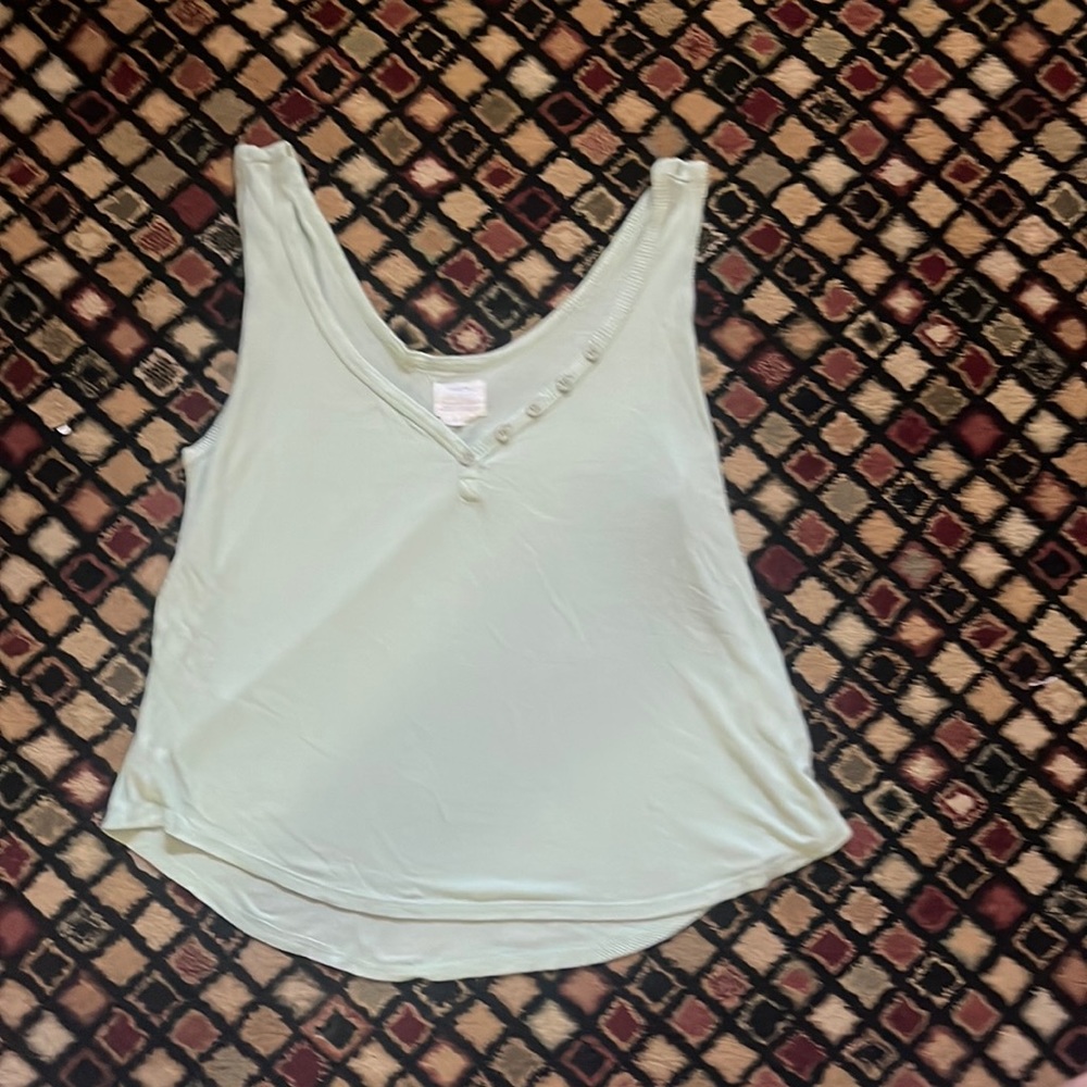 RVCA Selects Sage Green Ribbed Top